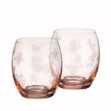 Pink Gb 2 whisky tumblers