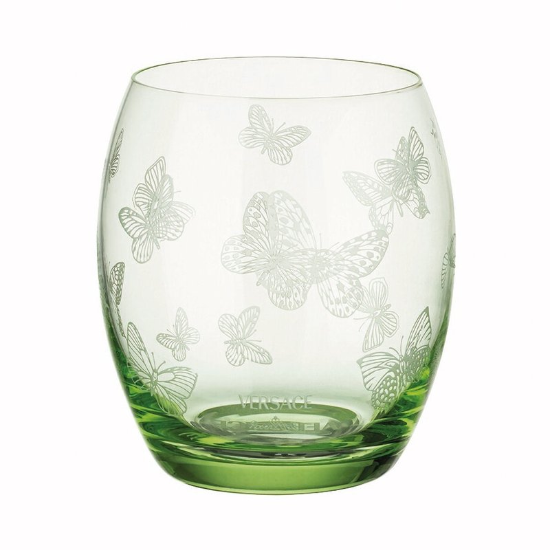 Green Gb 2 whisky tumblers