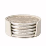 Beige Porcel.coaster 4 pcs