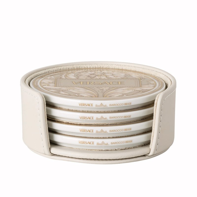 Beige Porcel.coaster 4 pcs