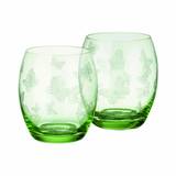 Green Gb 2 whisky tumblers