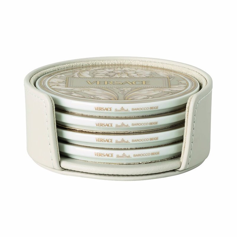Beige Porcel.coaster 4 pcs