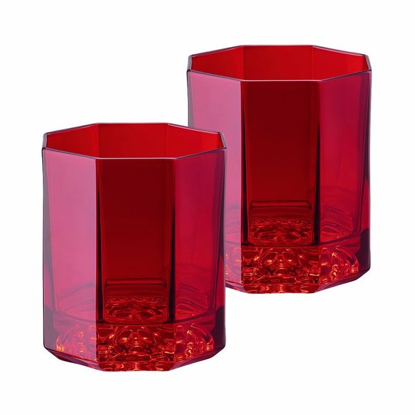Red Gb 2 whisky tumblers