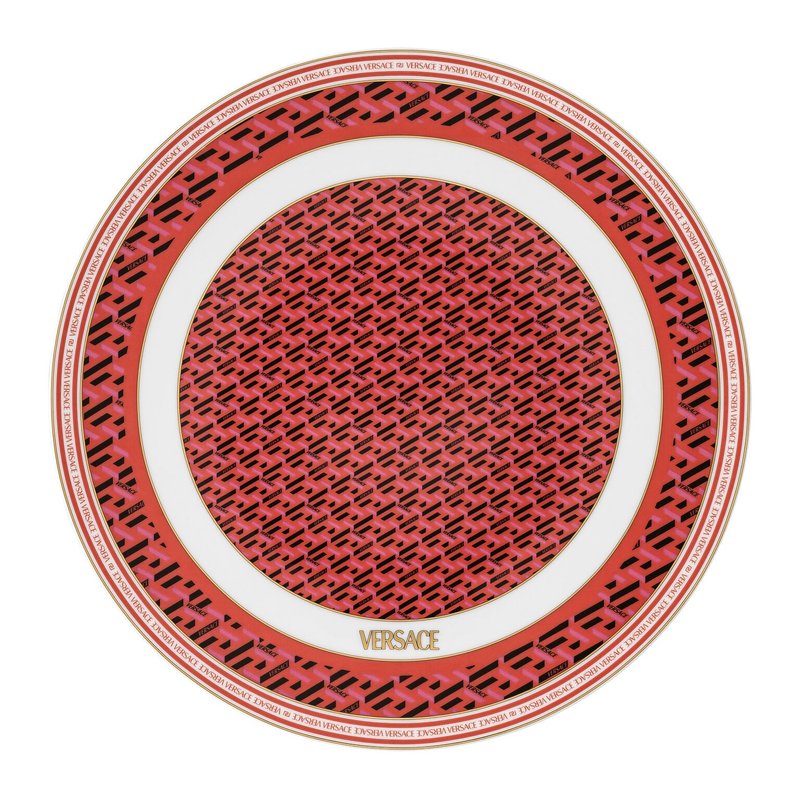 Red Service Plate 33 cm
