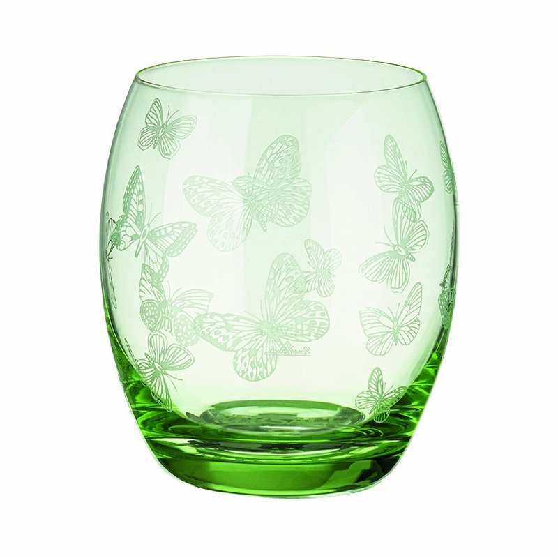 Green Gb 2 whisky tumblers