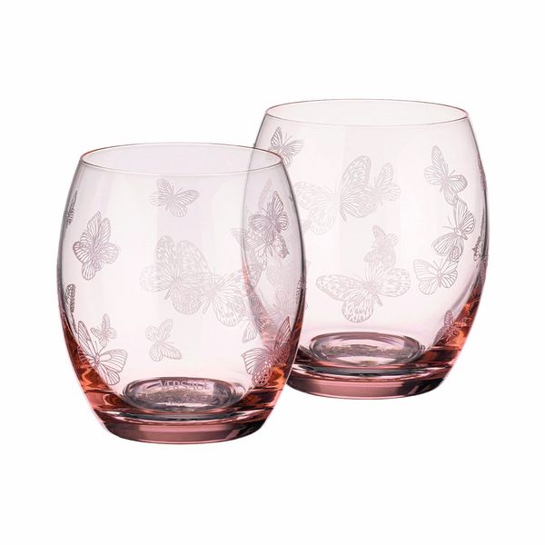 Pink Gb 2 whisky tumblers