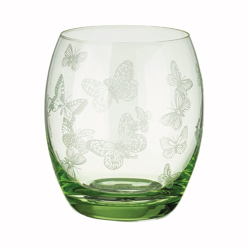 Green Gb 2 whisky tumblers