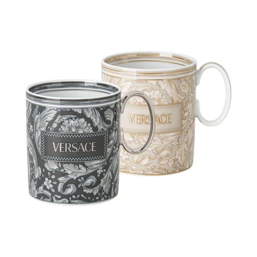 Haze/Beige Set 2 mugs w. handle