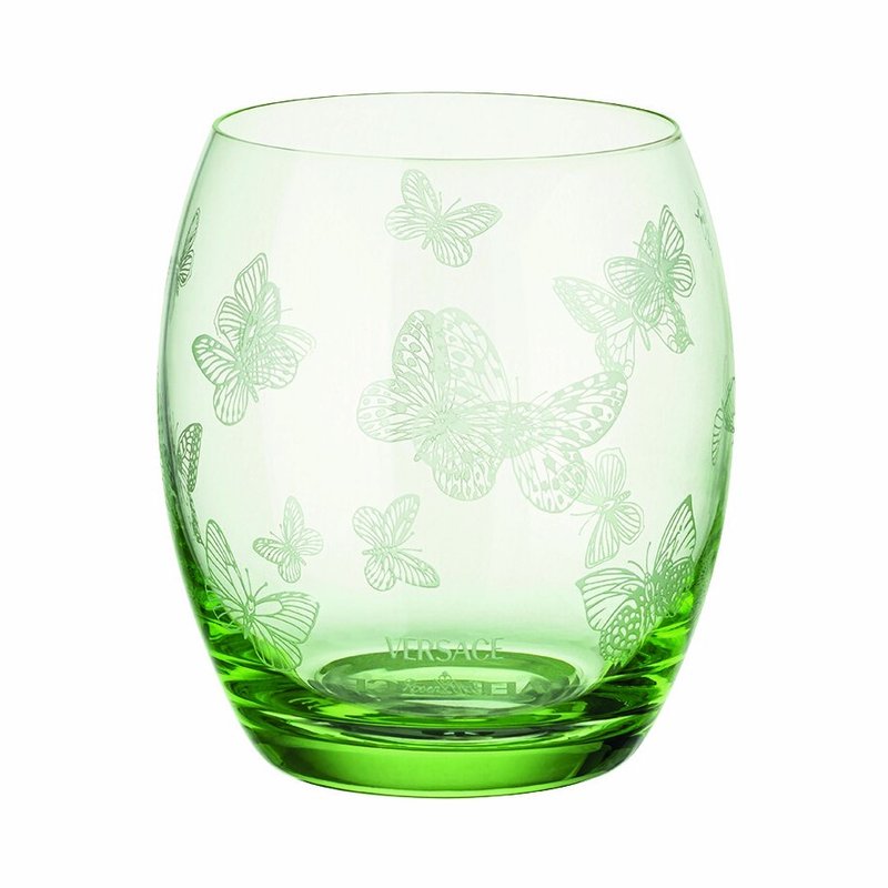 Green Gb 2 whisky tumblers