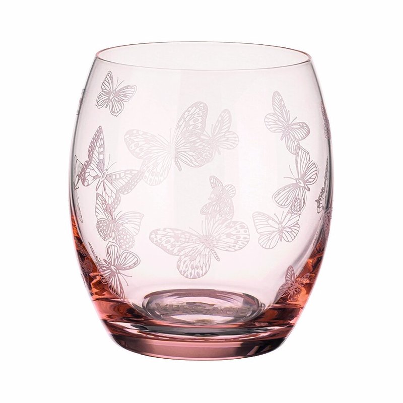 Pink Gb 2 whisky tumblers