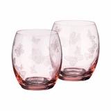 Pink Gb 2 whisky tumblers